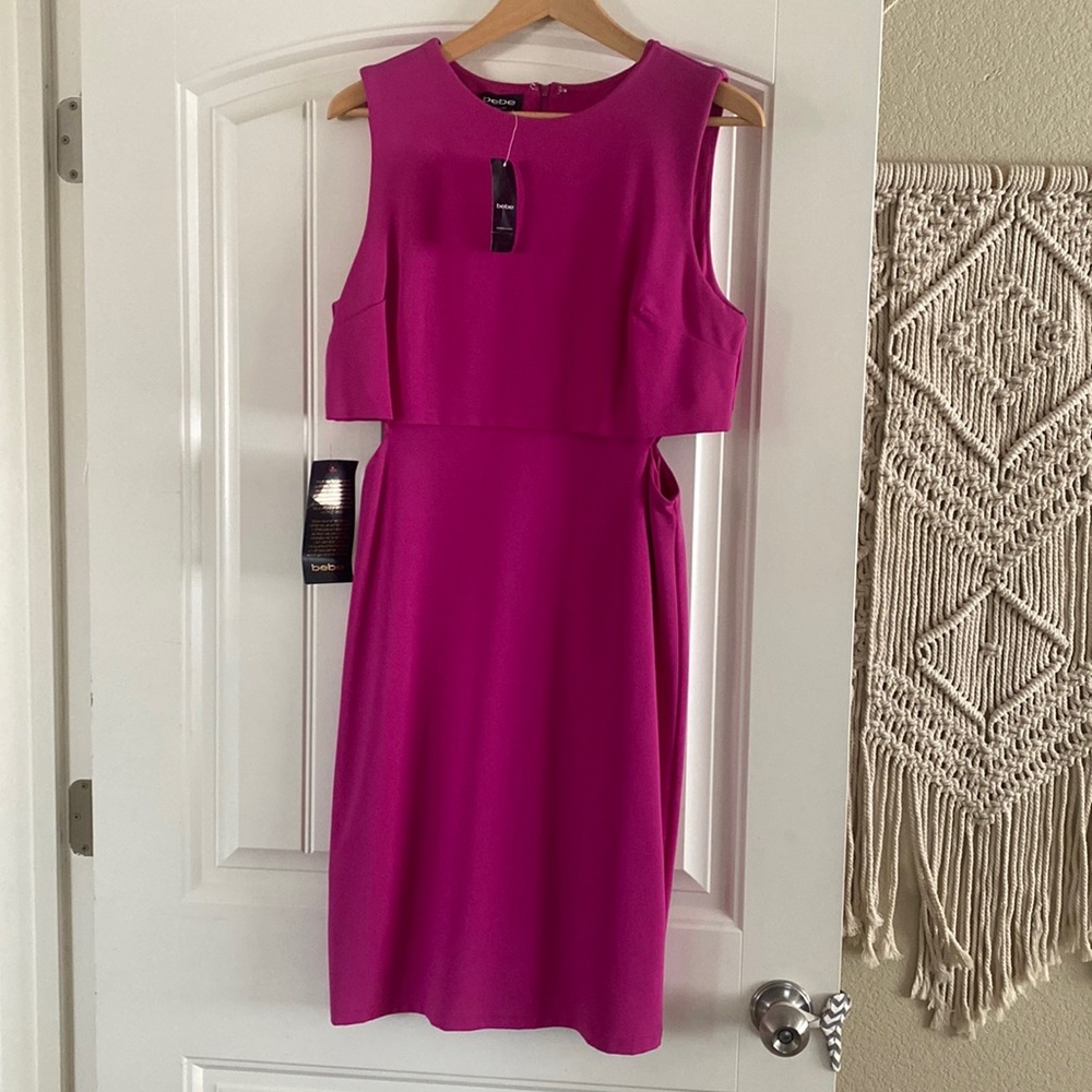 Bebe Floating top cutout dress